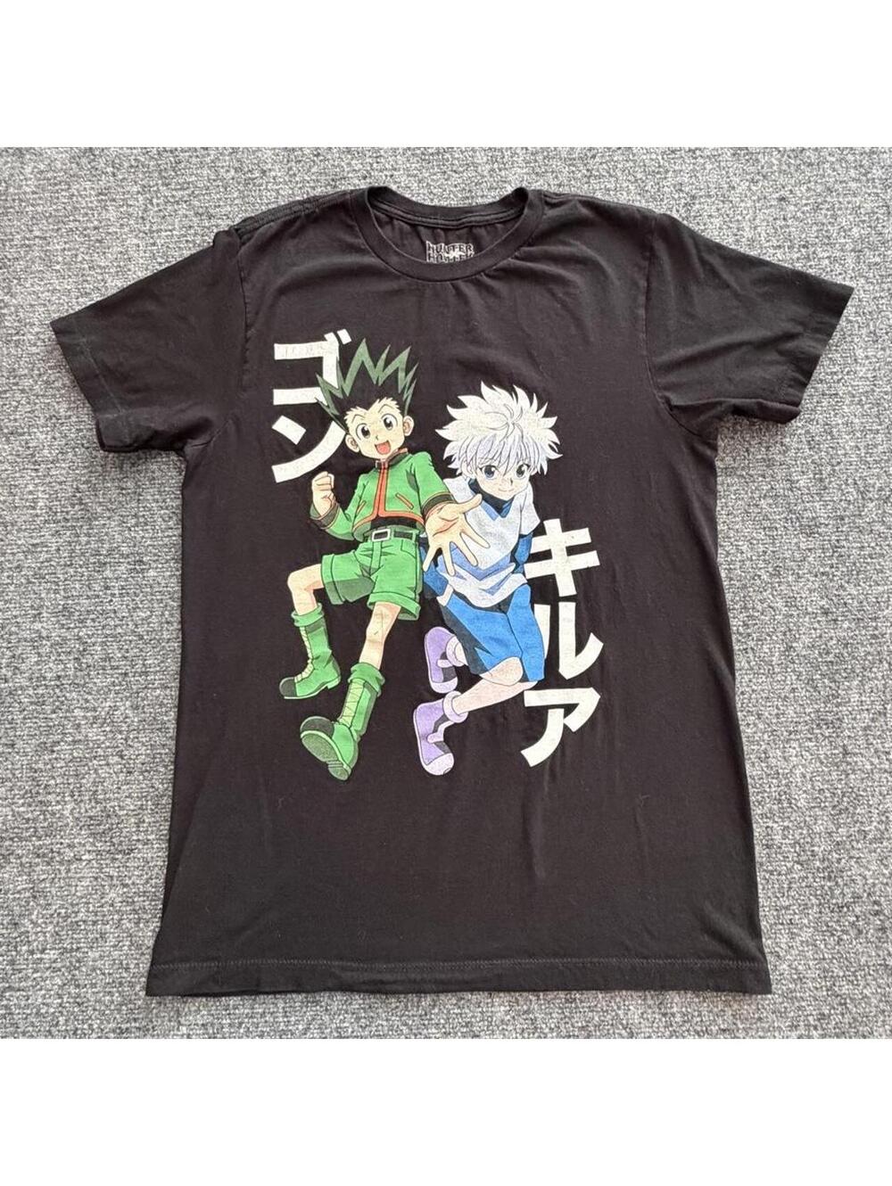 Black Hunter x Hunter t-shirt anime characters with Japanese text, size M